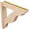 Ekena Millwork 6-in W x 30-in D x 30-in H Funston Slat Rough Cedar Woodgrain TimberThane Outlooker, Primed Tan OUTUR060X30X30FST24RCPR - alternate 3